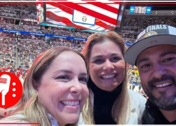 Tras reforma estatal para no transparentar sus viajes, Maru Campos asiste a final de la NBA