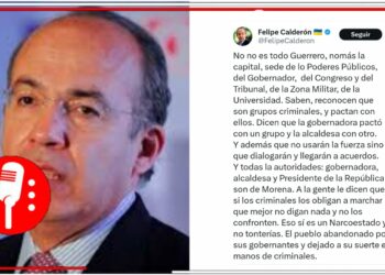 El cinismo tiene nombre y apellido: Critican a Calderón tras opinar sobre la postura de la 4T ante los hechos violentos de Chilpancingo (FOTOS)