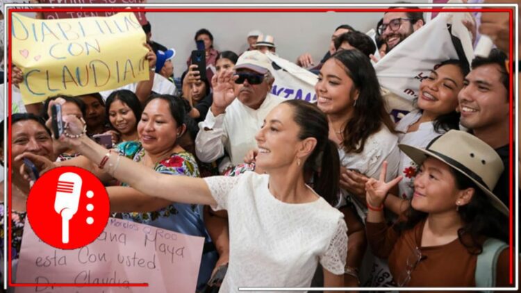 La doctora Claudia Sheinbaum fue recibida por miles de asistentes que le demostraron su apoyo