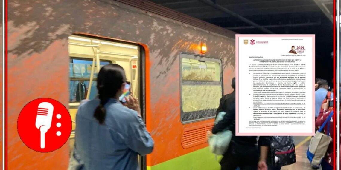 metro de la Línea 12. Foto: @_nataliave, vía Aristegui Noticias | captura de pantalla.