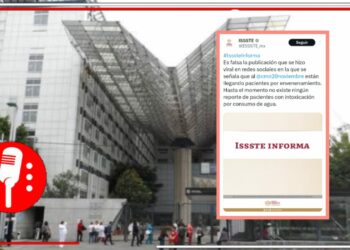 “No existe ningún reporte de pacientes”: El ISSSTE desmiente casos por envenenamiento por ingesta de agua contaminada en el Hospital 20 de noviembre de la CDMX